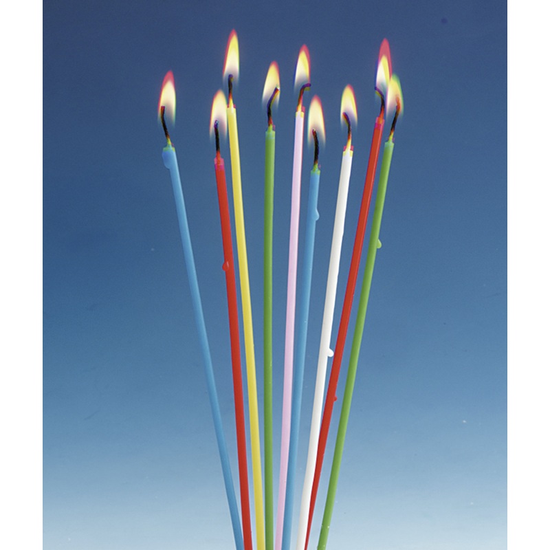 18 colorful spaghetti cake candles Celebration 20cm