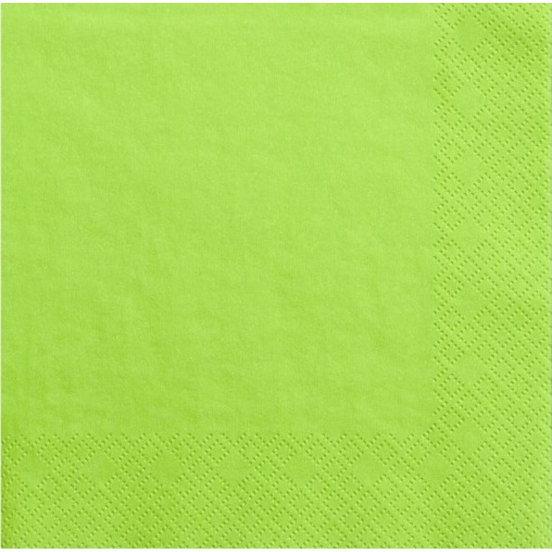 20 napkins Scarlett kiwi green 33cm