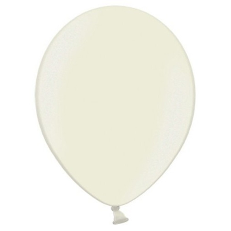 20 party star metallic balloons cream 30cm