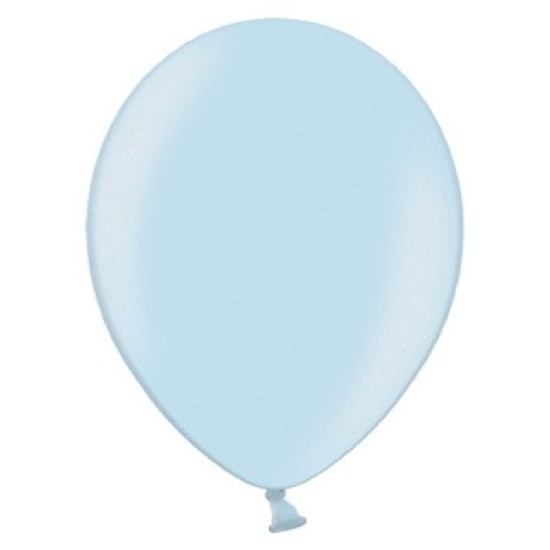 20 Partystar metallic balloons pastel blue 27cm