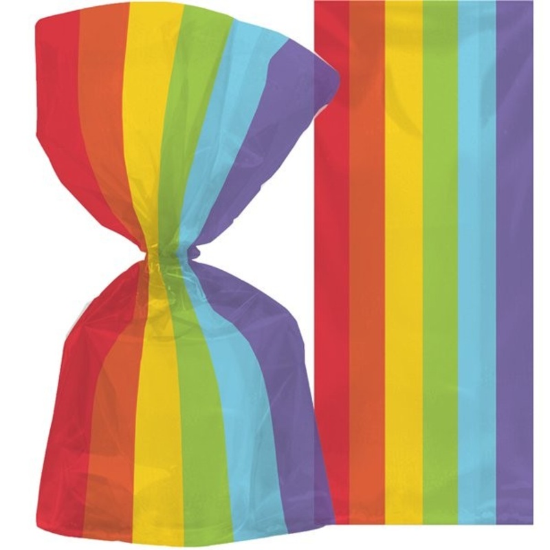 25 rainbow gift bags 29cm