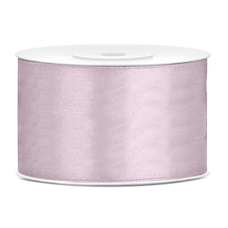25m satin ribbon, powder pink, dark, 38mm wide