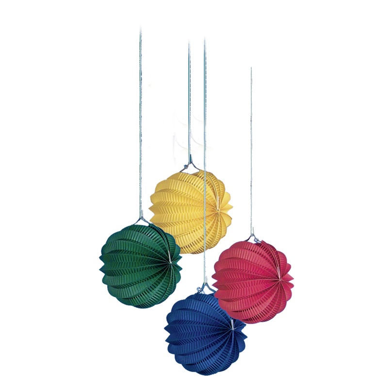 4 Saint Martin mini lanterns colored 10cm