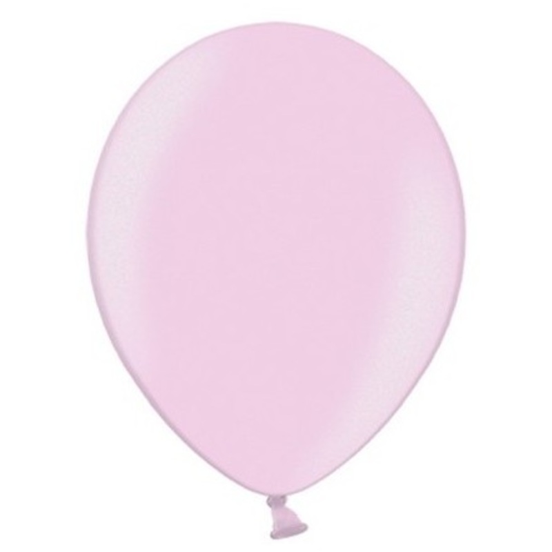 50 party star metallic balloons light pink 23cm