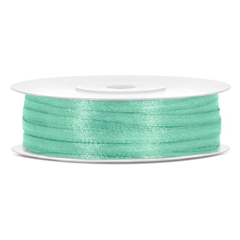 50m satin ribbon mint 3mm wide