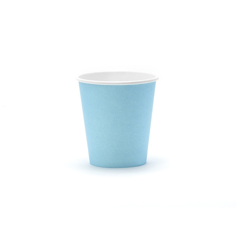6 party cups pastel blue 180ml