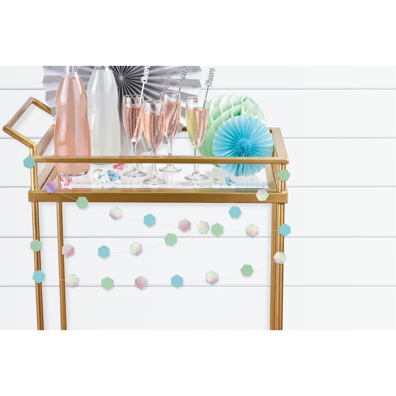 6 shimmering pastel mini garlands