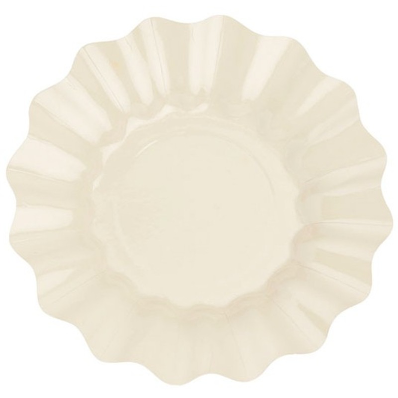 8 Ivory Passion paper plates 21cm