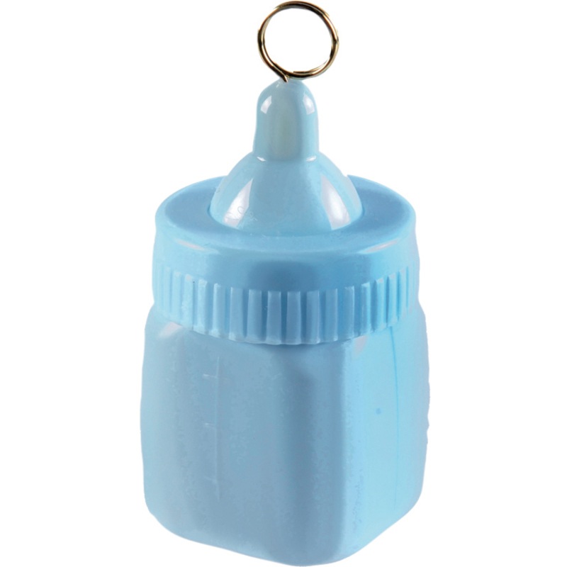 Baby bottles balloon weight in pastel blue