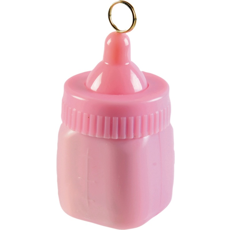 Baby bottles balloon weight in pastel pink
