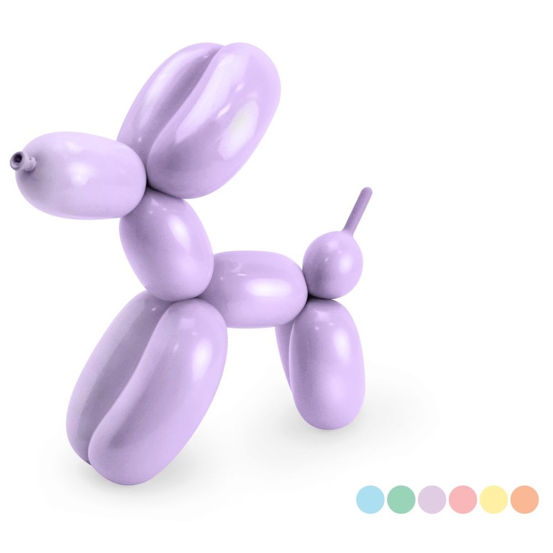 Balloon set 30 modeling balloons pastel colors with pump