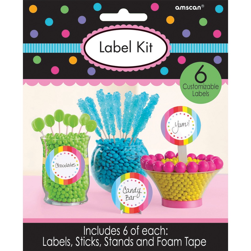 Candy Buffet Accessory Set Sweet Rainbow Dreams 24 pieces