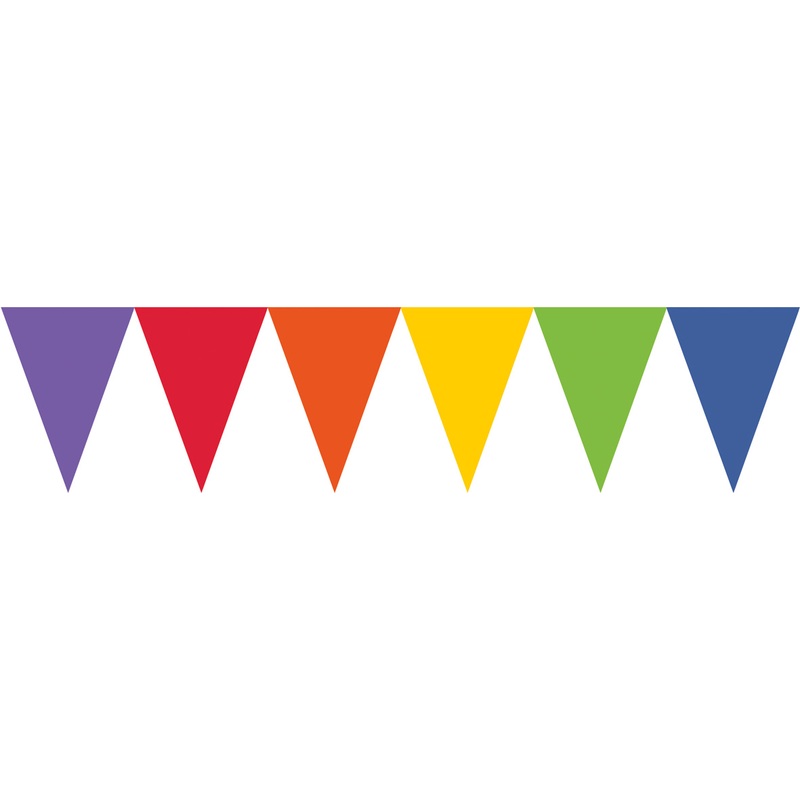Colorful garden party pennant chain 4.5m