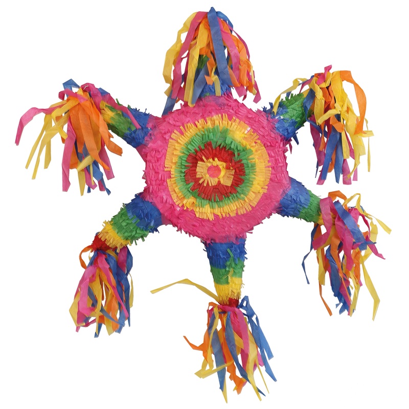 Colorful rainbow stars pinata