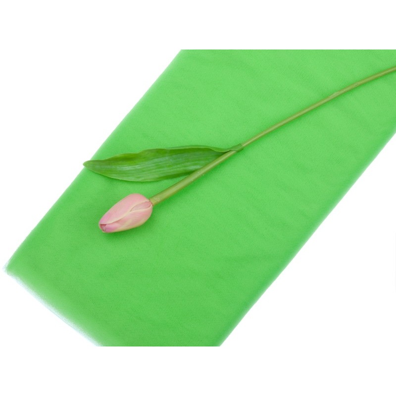 Fine tulle net Grazia light green 10 x 1.5m
