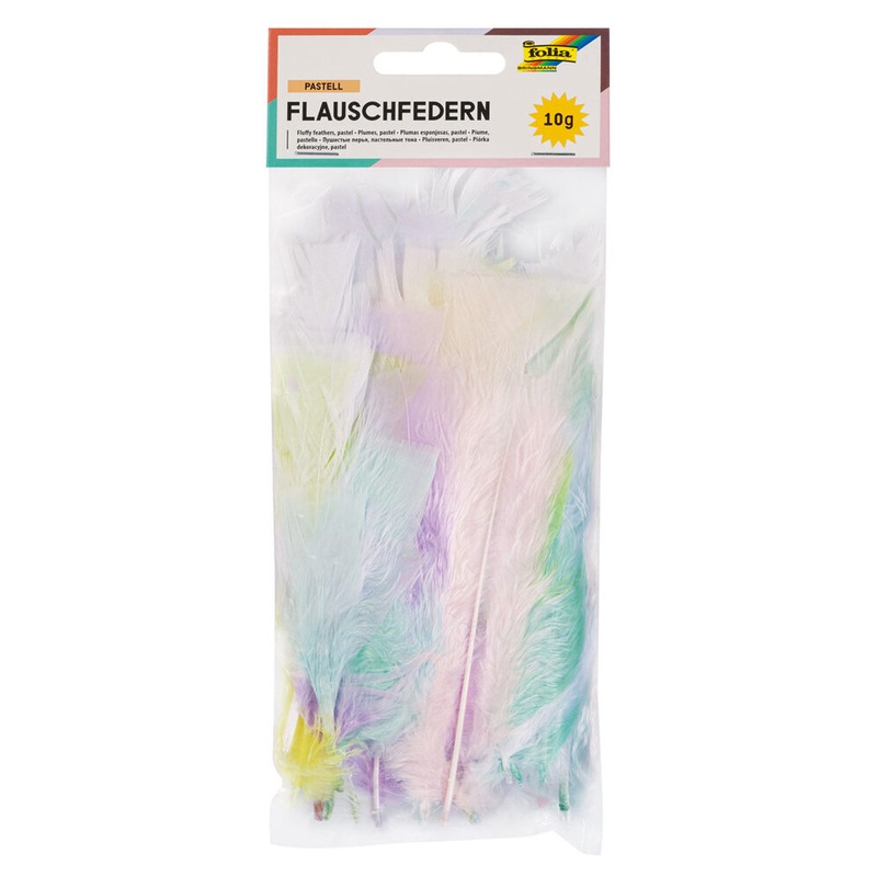 Flauschfedern Pastell mehrfarbig 10g