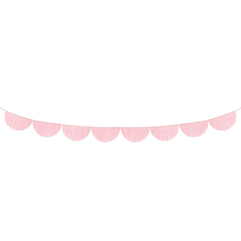 Fringe garland Alessia light pink 3m x 32cm