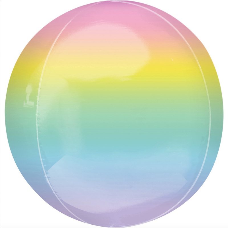 Ombr foil balloon pastel 40cm