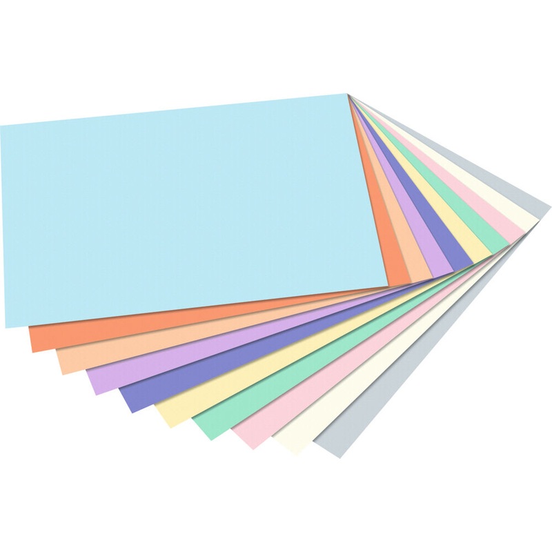Pastell Block Tonpapier und Fotokarton mehrfarbig DIN A4 20 Blatt