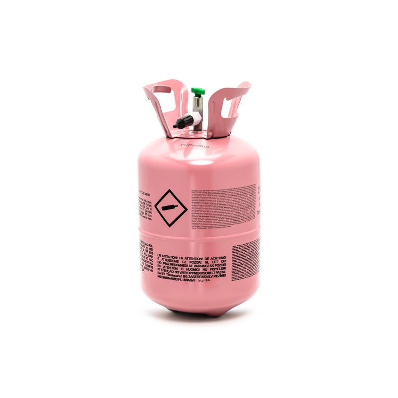 Pink bottle with helium for 30 balloons