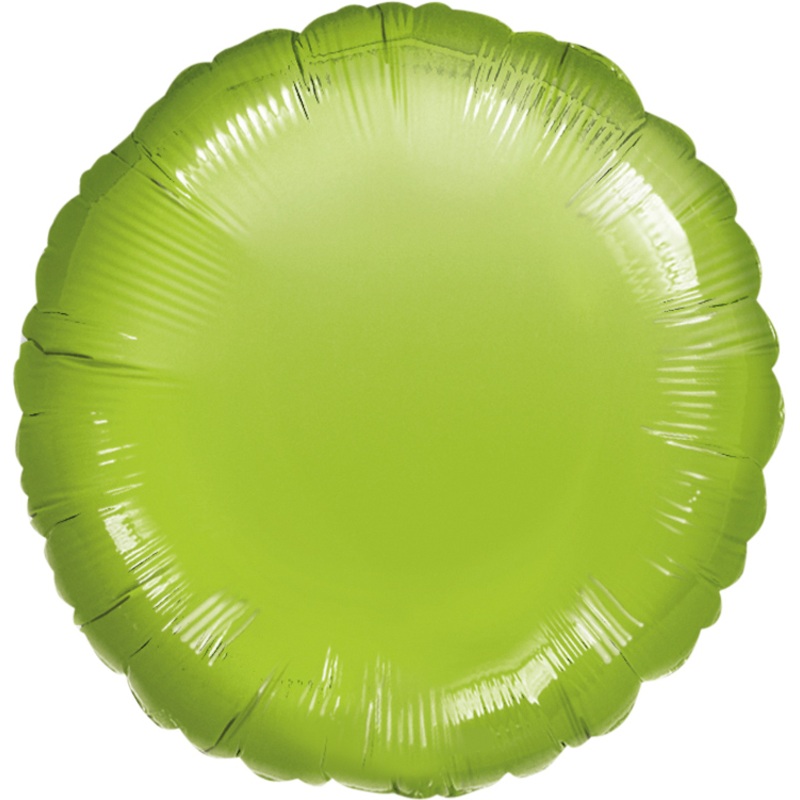 Round foil balloon lime green 45cm