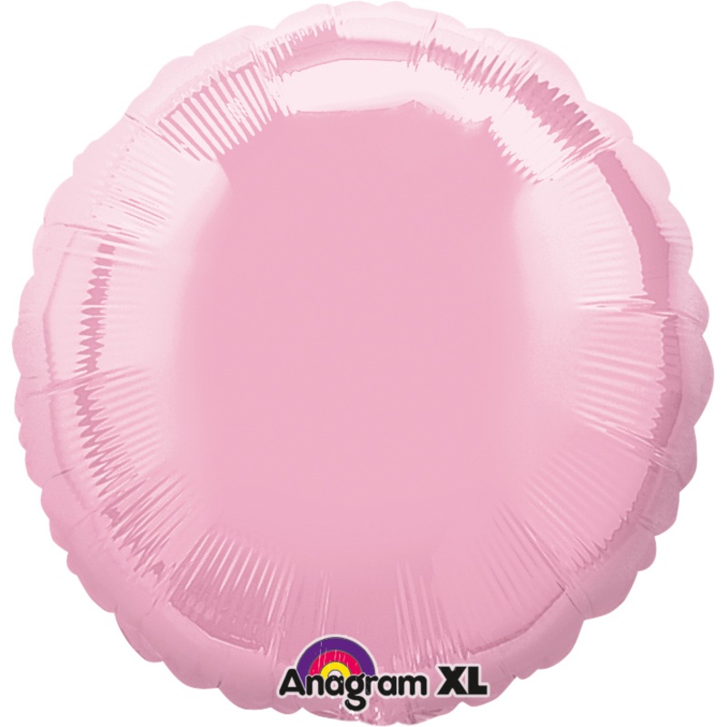 Round foil balloon pearly pink 43cm