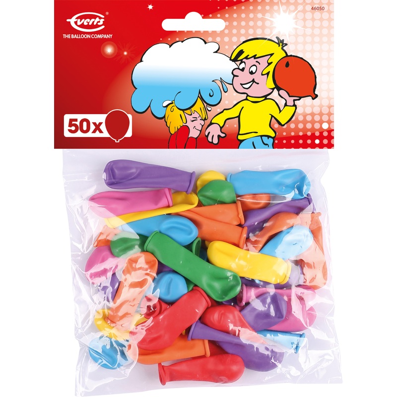 Set of 50 water bombs splash multicolored