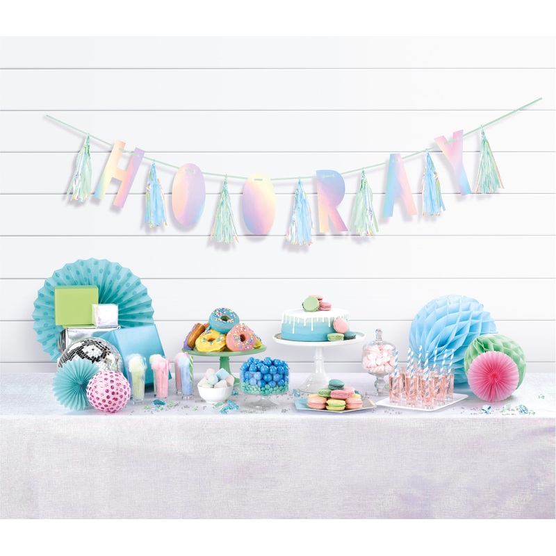 Shimmering pastel garland 3m