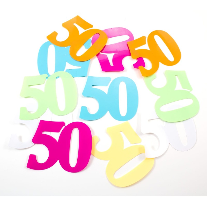 Sprinkle decoration XL number 50 colored