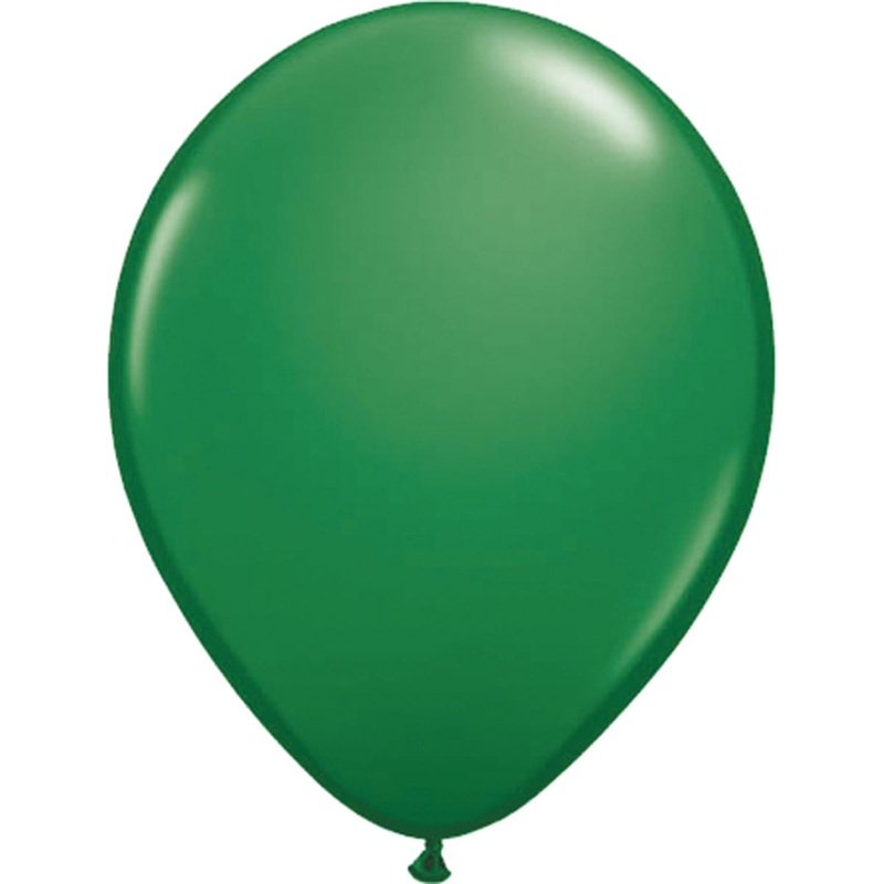 10 forest green balloons 30cm