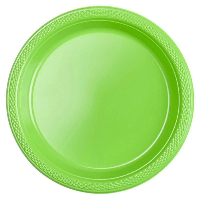 10 plastic plates Partytime Kiwi 17.7cm