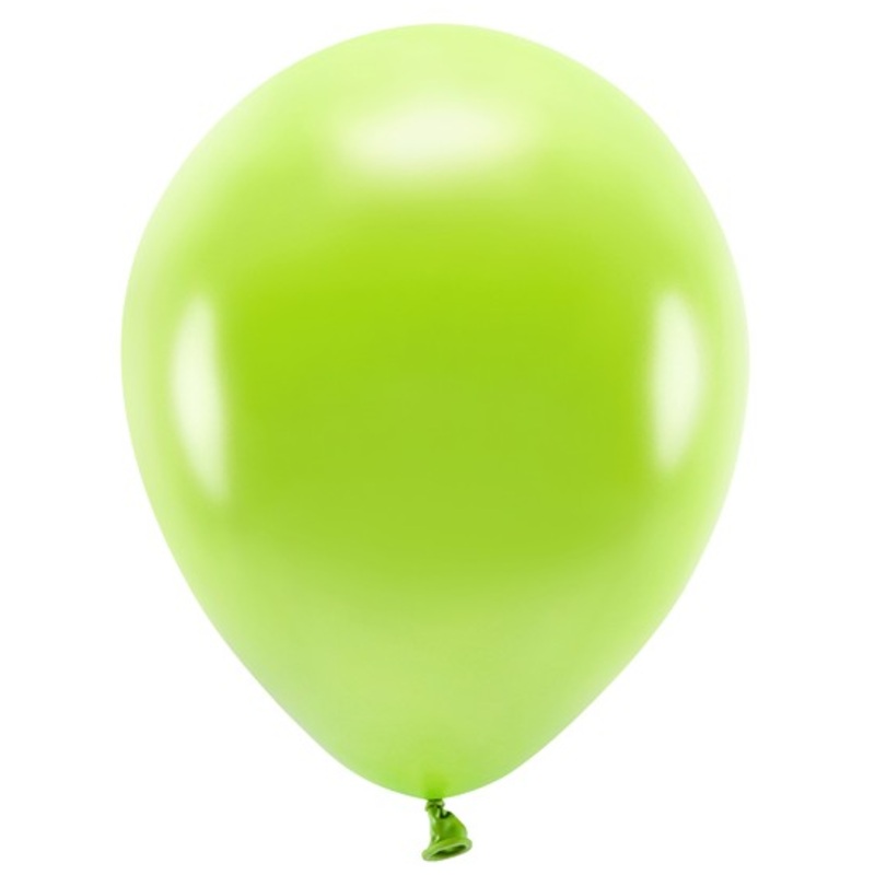 100 Eco metallic balloons light green 26cm