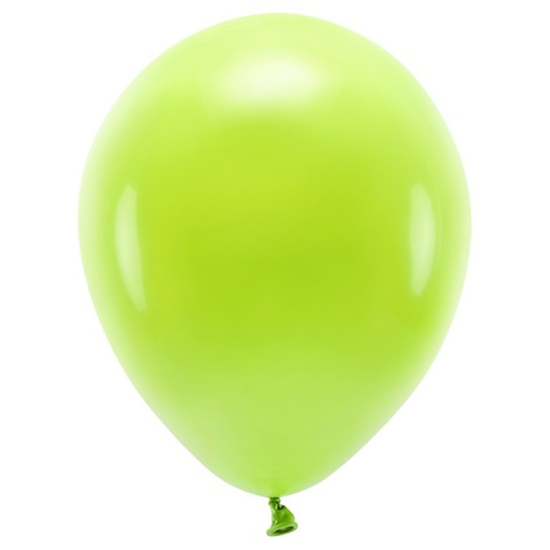 100 eco pastel balloons light green 30cm