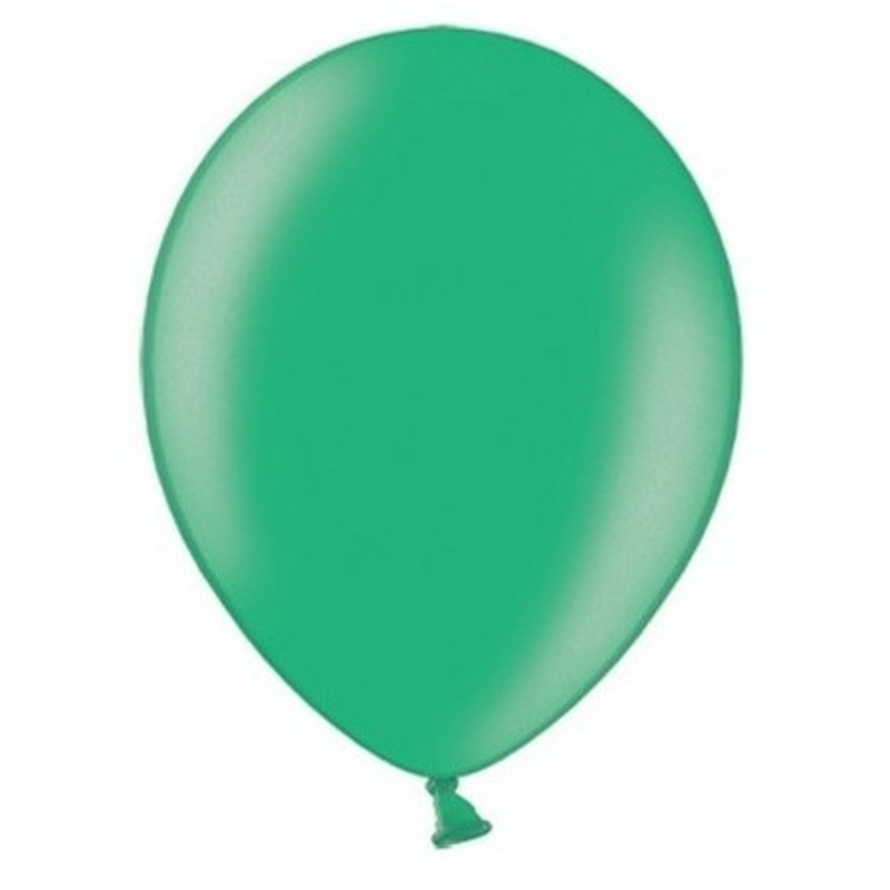 100 Partystar metallic balloons green 23cm