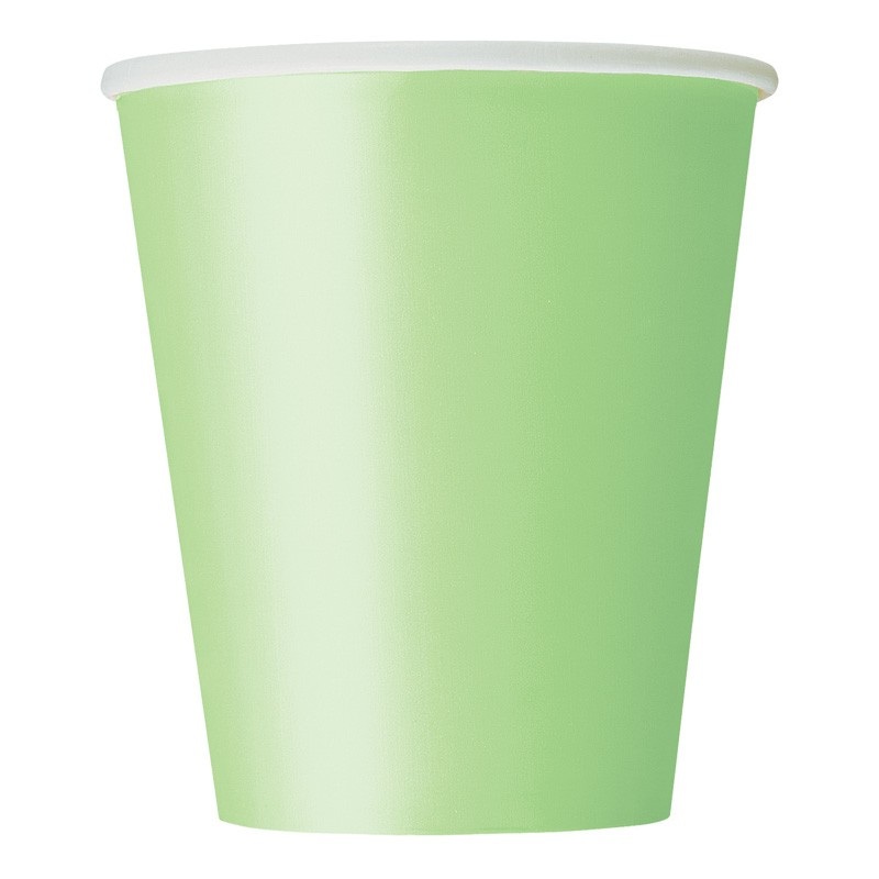 14 paper cups Vera kiwi green 266ml