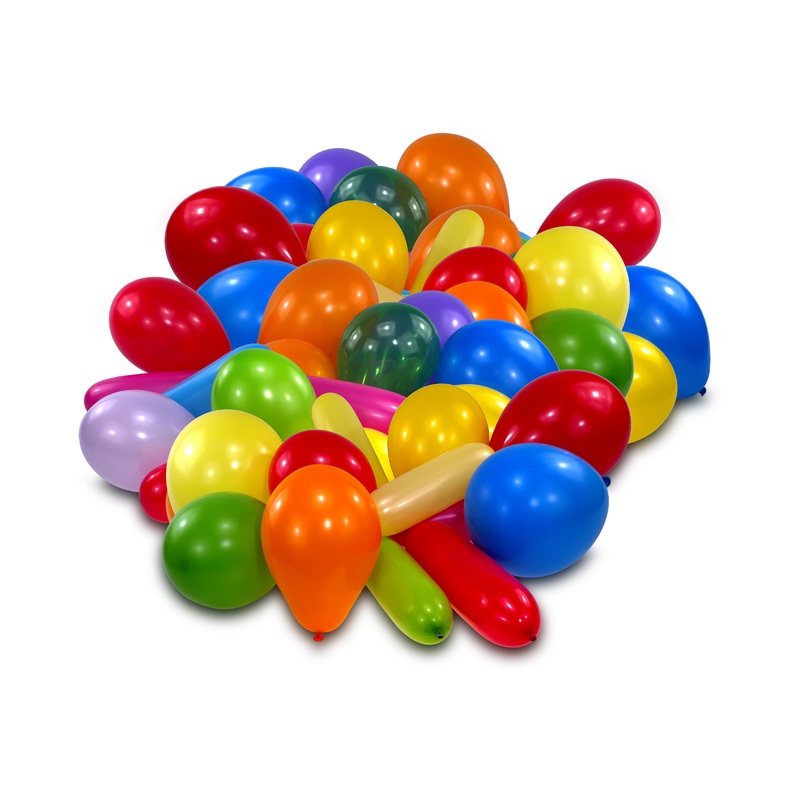 15 colorful balloons of different shapes