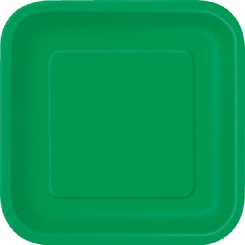 16 paper plates Vera green 18cm