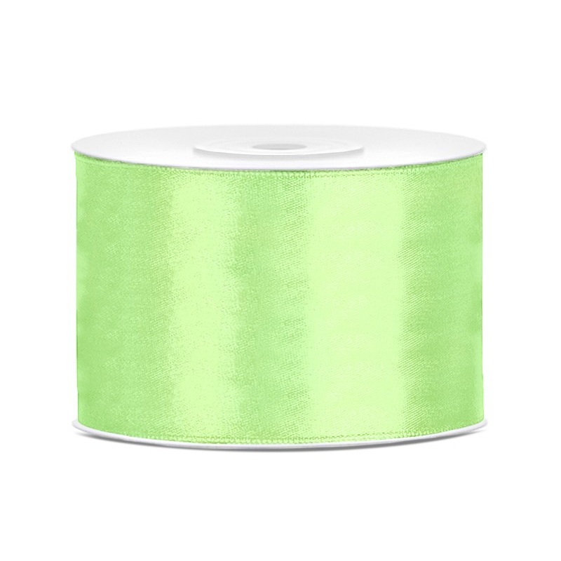 25m satin ribbon pistachio green 50cm