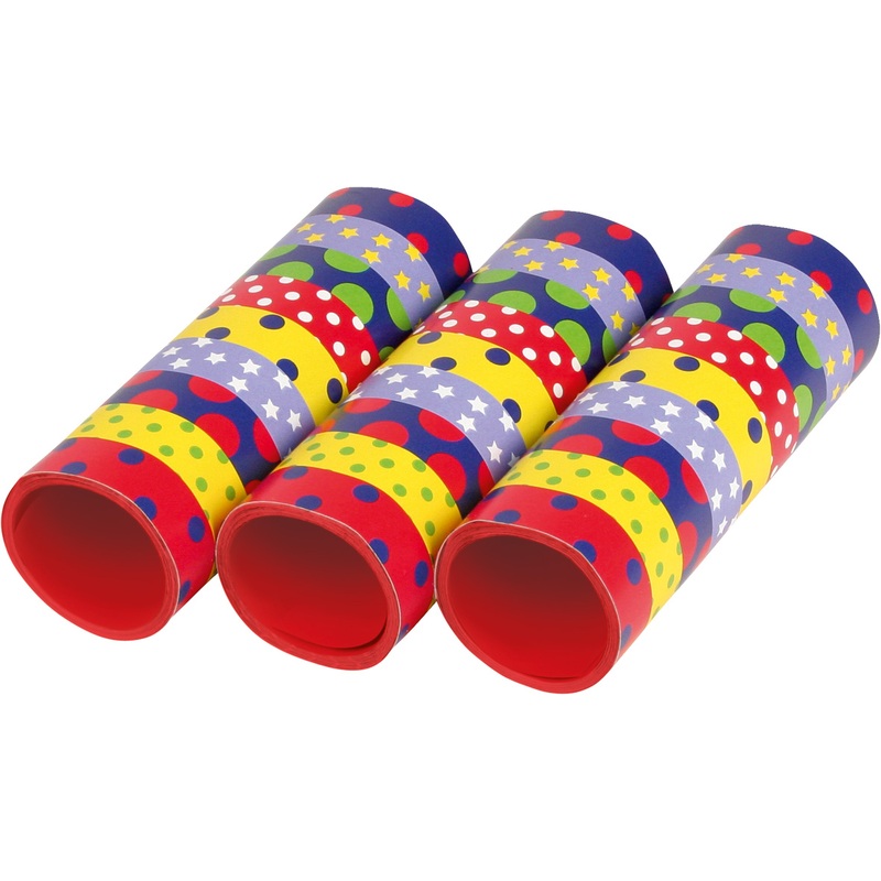 3 rolls of colorful birthday fun streamers