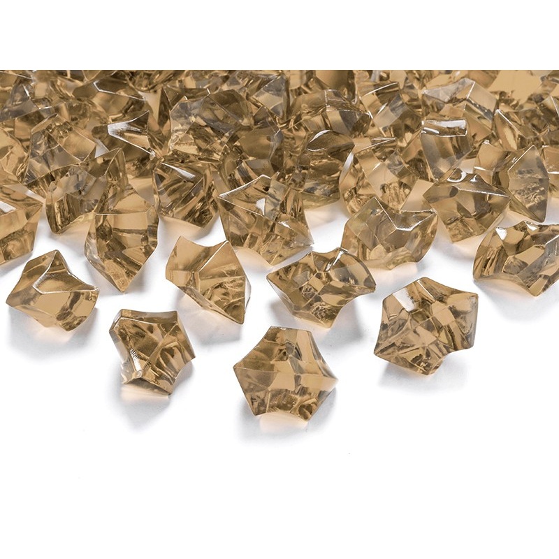 50 golden scattered crystals