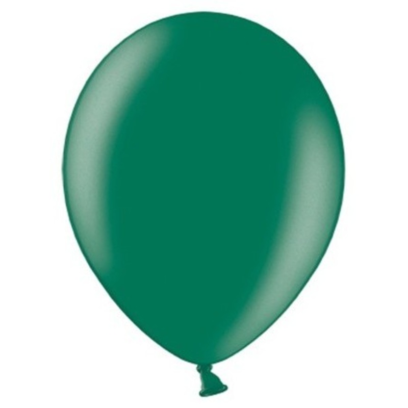 50 party star balloons metallic fir green 23cm