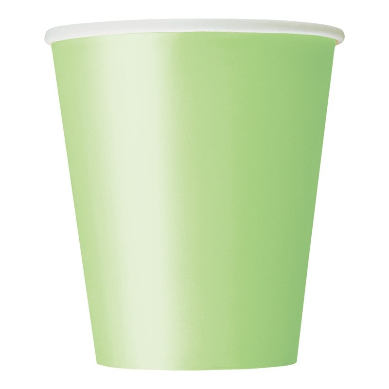 8 paper cups Vera kiwi green 266ml