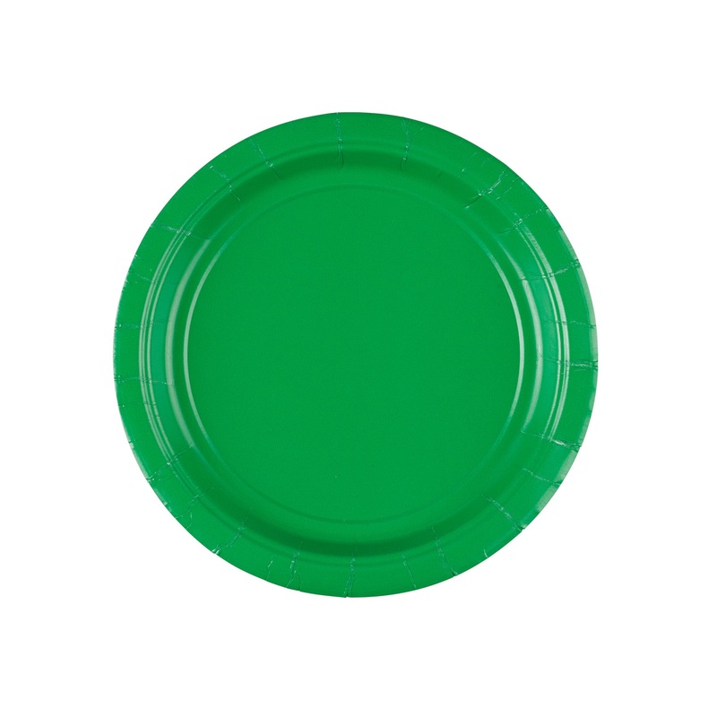8 paper plates Partytime Green 17.7cm