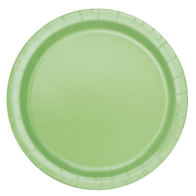8 paper plates Vera apple green 23cm