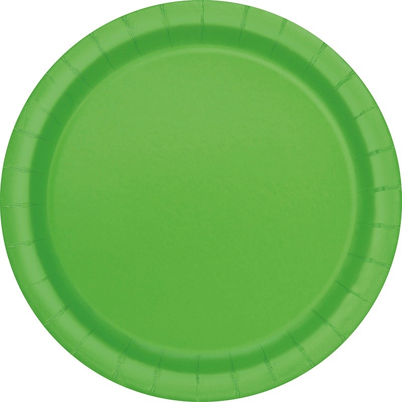8 paper plates Vera kiwi green 23cm