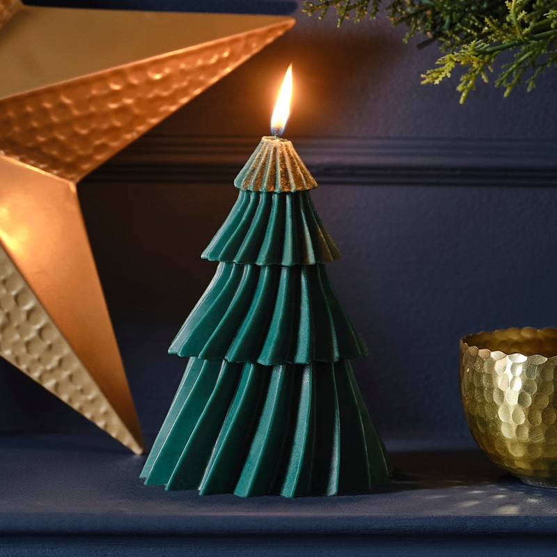 Christmas tree candle 15cm