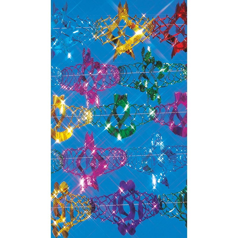 Colorful glitter foil garlands 30x600cm