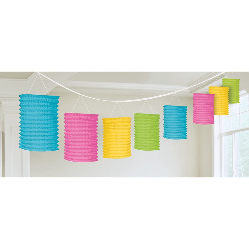 Colorful paper lantern garland 3.65m