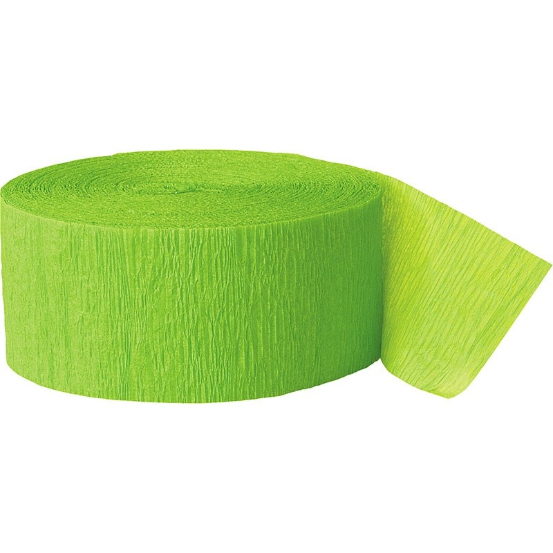 Crepe paper streamer Fiesta Kiwi Green 24.6m
