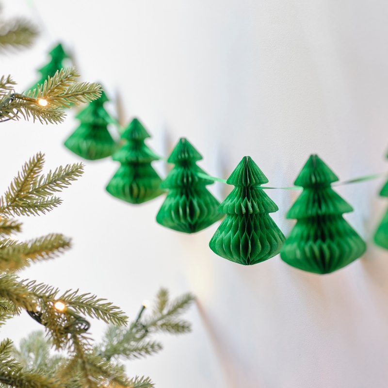 Eco honeycomb Christmas tree garland